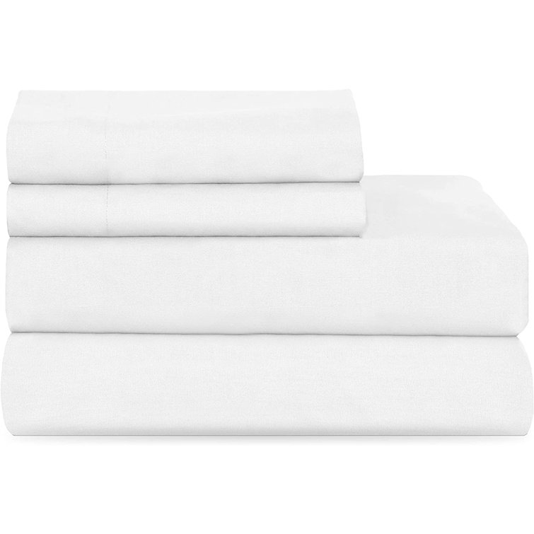 White Queen Cotton Blend Percale Sheet Set