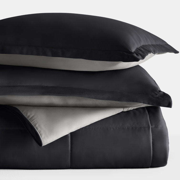 Sage Reversible Microfiber Down Alternative Comforter Set