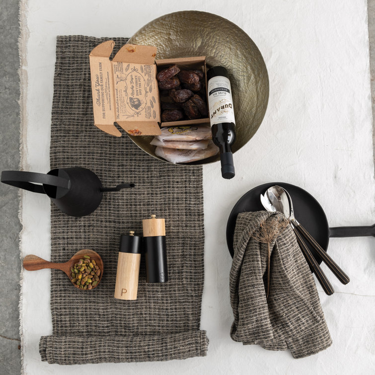 Pacey Two-Toned Wood and Black Salt and Pepper Shaker Set