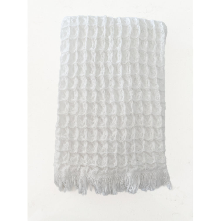 White Turkish Cotton Waffle Hand Towel Set