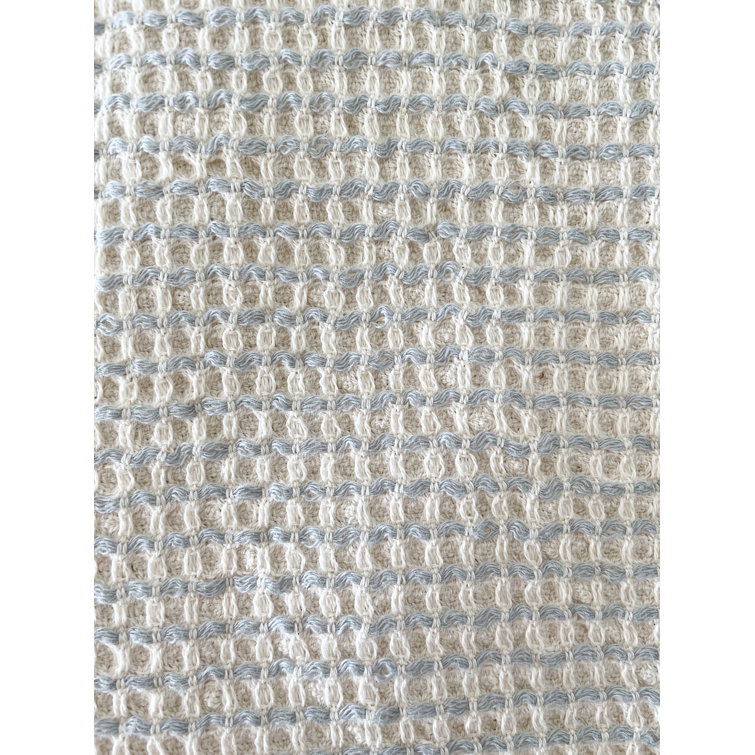 Gray Mini Waffle Striped Turkish Cotton Bath Towel