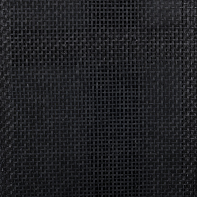 Black Solid Mango and Cane Narrow Cabinet with Adjustable Shelving
