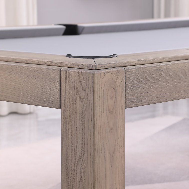 Olivia Graywash Ash 8ft Pool Table with Powder Blue Felt