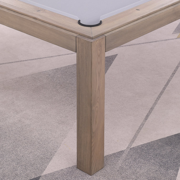 Olivia Graywash Ash 8ft Pool Table with Powder Blue Felt