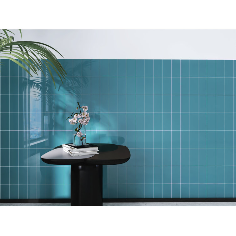 Glossy Succulent 3'' x 6'' Peel and Stick Subway Tiles