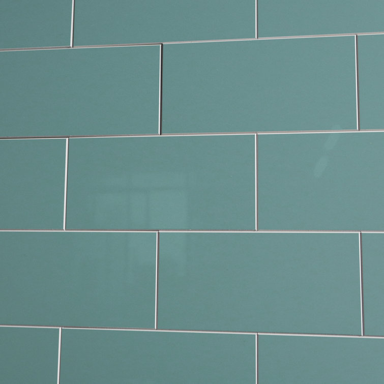 Glossy Succulent 3'' x 6'' Peel and Stick Subway Tiles