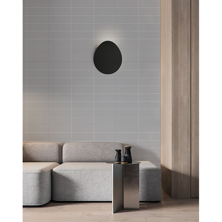 Matte Stone 4'' x 12'' Peel and Stick Subway Tile