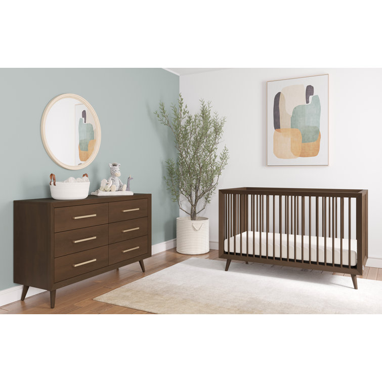 Cranbrook Toasted Chestnut Pine Wood Convertible Crib
