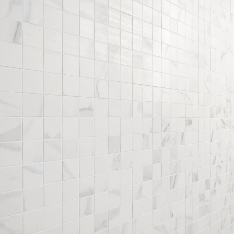Aurora Gold Matte Porcelain Mosaic Tile Sheet 11.81'' x 11.81''