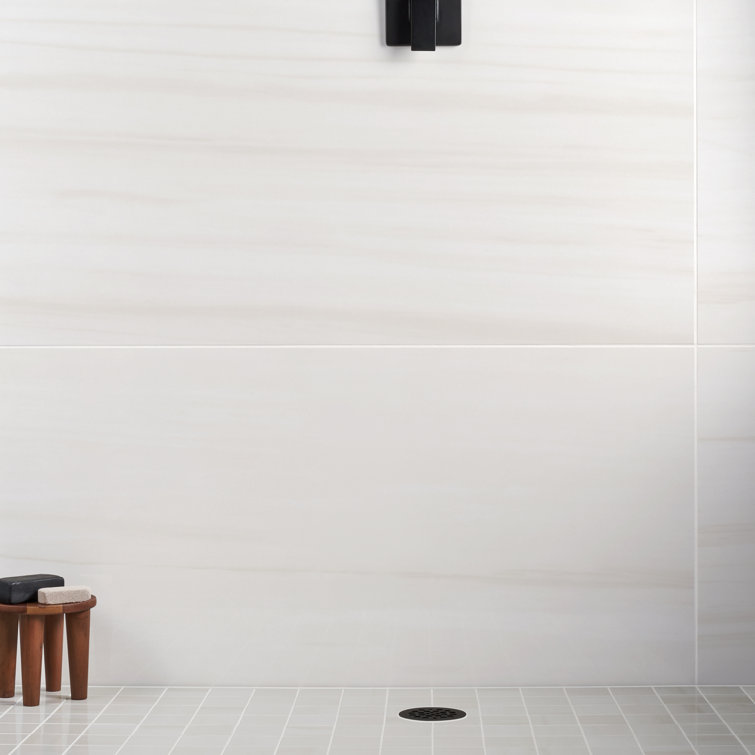 Terius Dolomite Warm White Polished Porcelain Large Format Tile