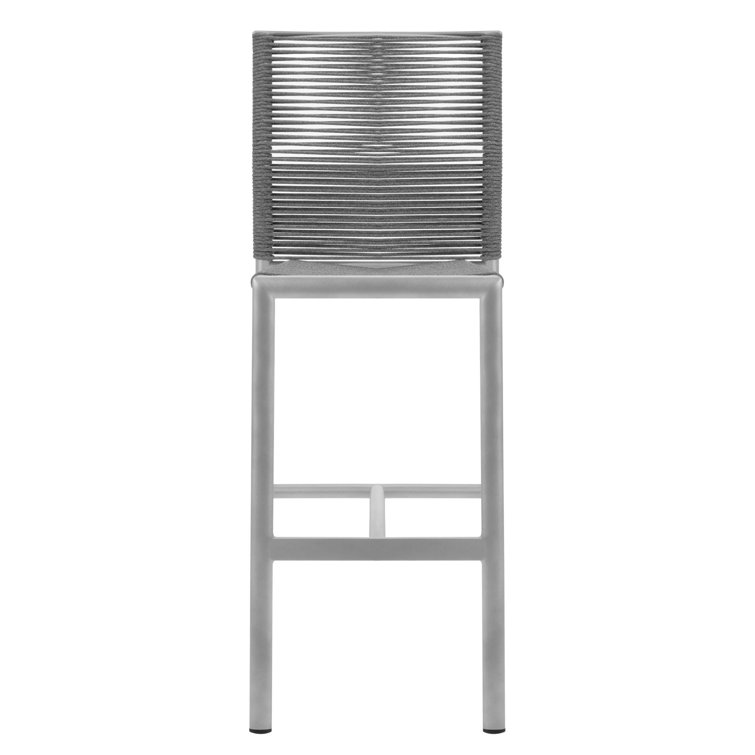 Avalon Charcoal Aluminum Frame Armless Bar Chair
