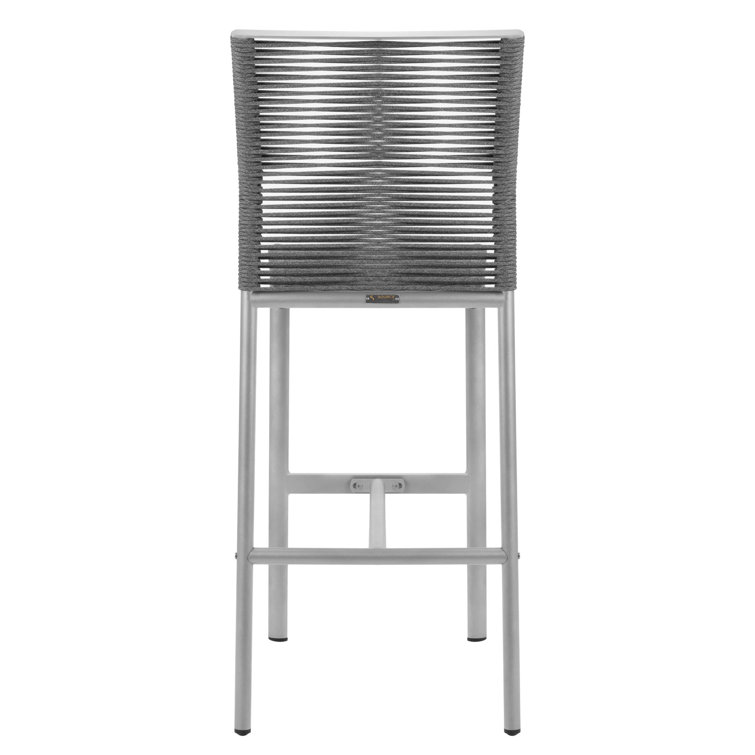 Avalon Charcoal Aluminum Frame Armless Bar Chair