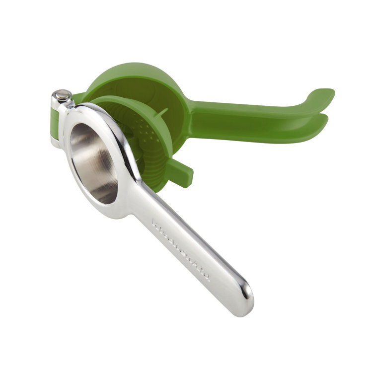 Green Aluminum Citrus Juice Press with Seed Catcher