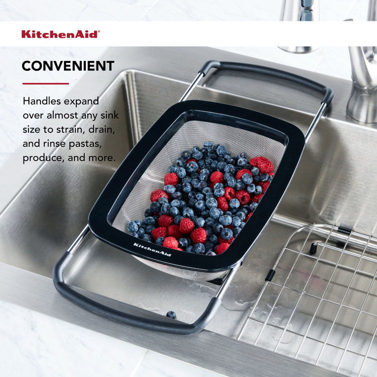 KitchenAid Black Stainless Steel Expandable Colander