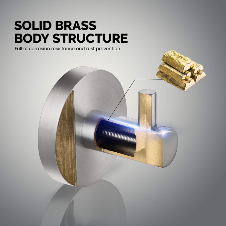 Brushed Nickel Circular 4-Piece Bathroom Hardware Set