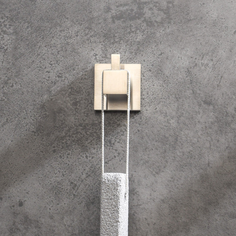 Brushed Nickel Solid Brass Wall Mounted Cube Robe Hook
