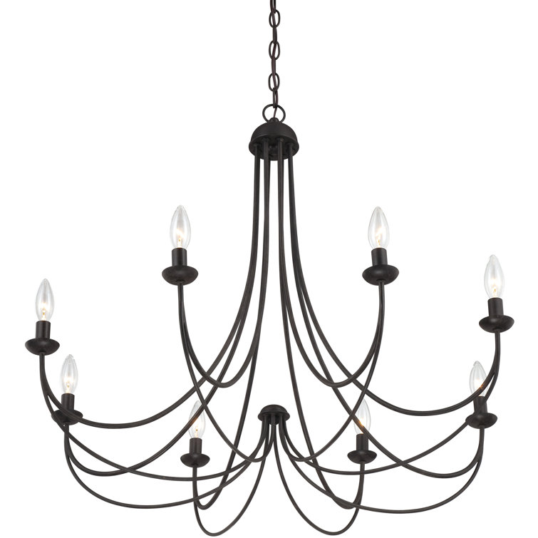 Imperial Bronze 8-Light Candle Style Chandelier