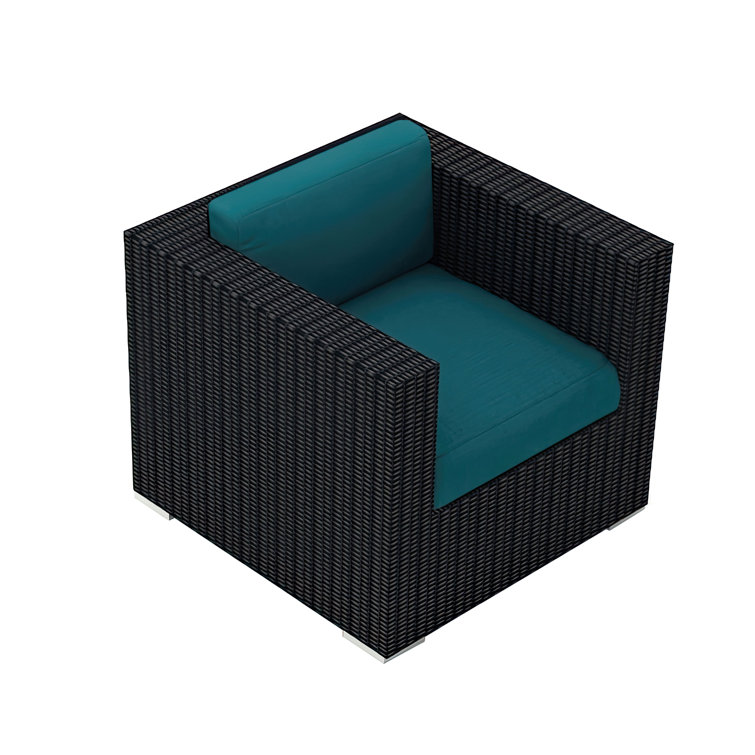 Spectrum Peacock Cushioned Outdoor Wicker Lounge Chair