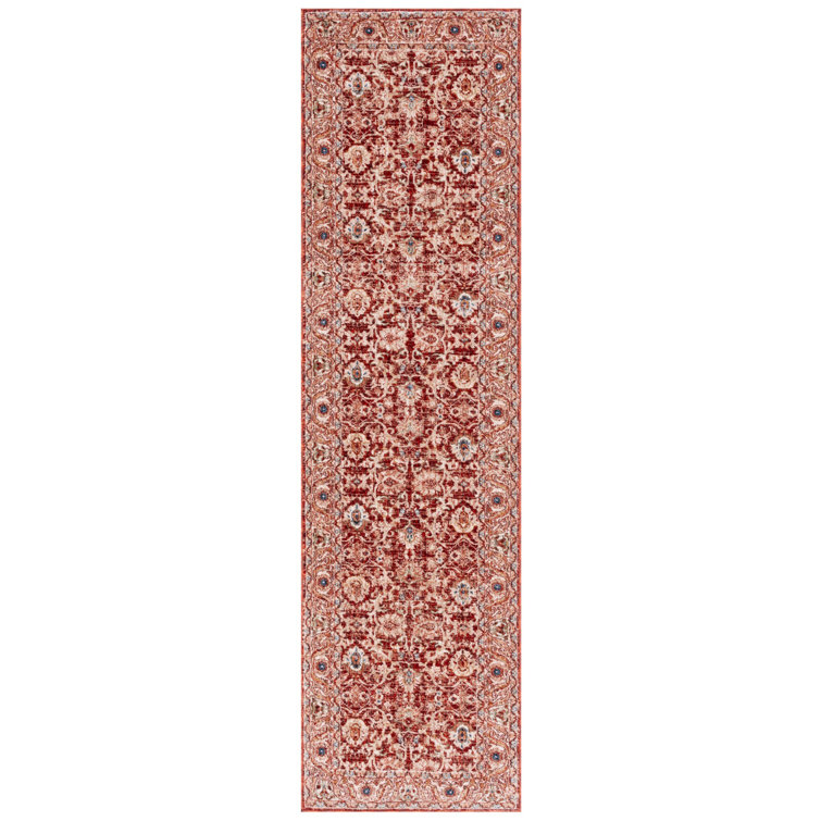Hand-knotted Red Synthetic Oriental Runner Rug 2'2" x 8'