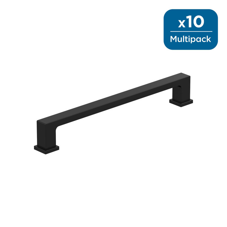 Matte Black Modern Cabinet Pull with Mounting Hardware