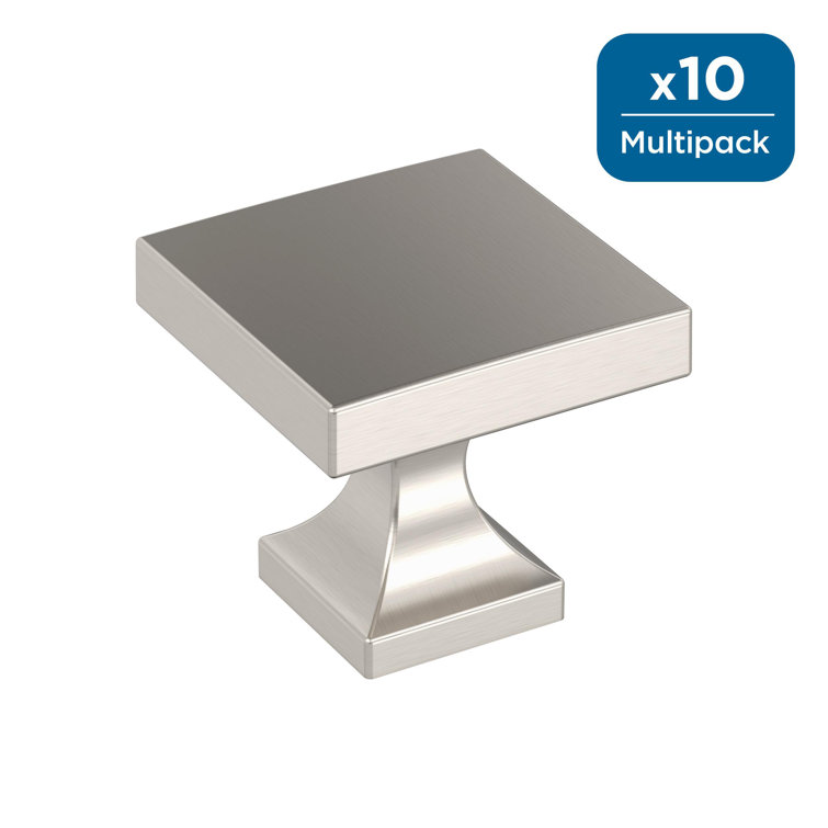 Pedestal Satin Nickel Square Cabinet Knob Multipack