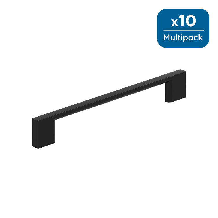 Matte Black 6-5/16 inch Modern Cabinet Pulls with Mounting Hardware