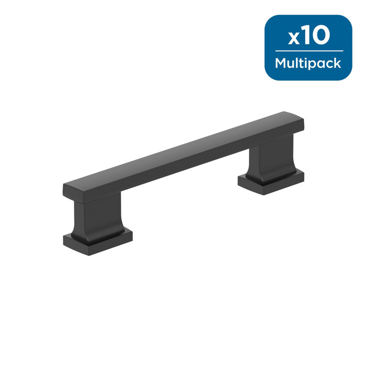 Matte Black Modern Cabinet Pull with Mounting Hardware