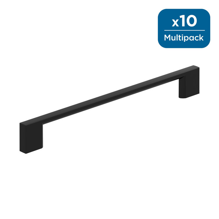 Matte Black 8.63" Modern Cabinet Pulls with Mounting Hardware