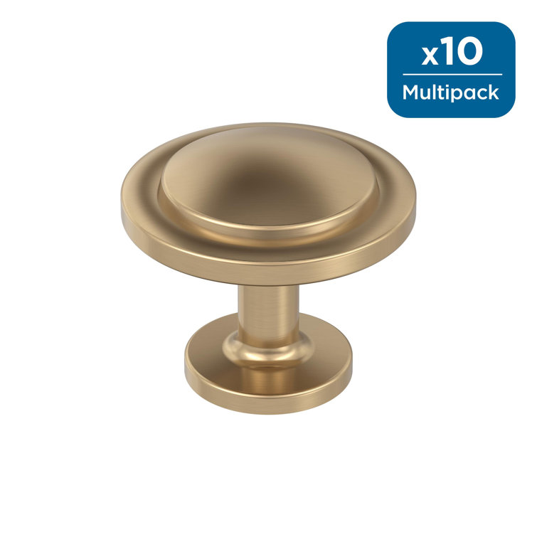 Champagne Bronze Round Cabinet Knob with Mounting Hardware, 10 Pack