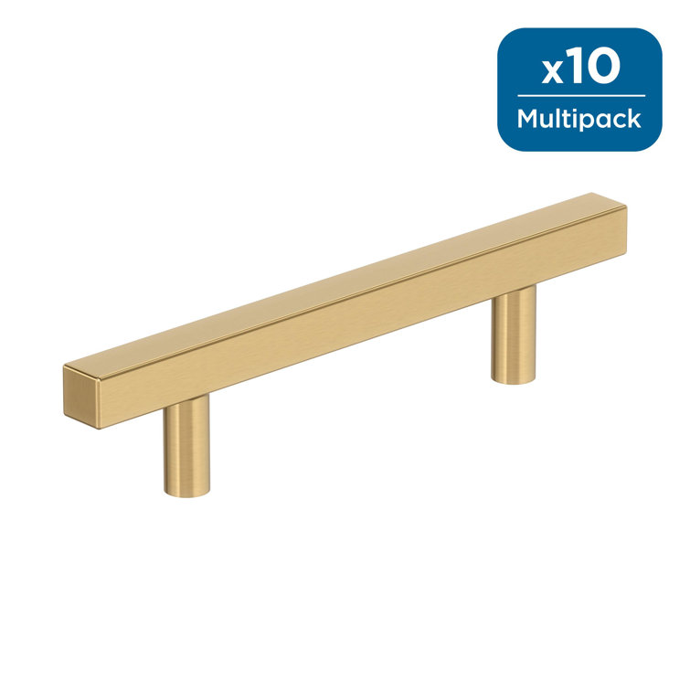 Champagne Bronze Brushed Modern Bar Pulls with Mounting Hardware