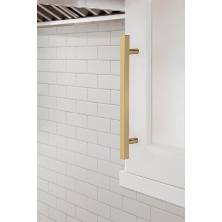 Champagne Bronze Modern Bar Cabinet Pulls, 6-5/16 inch, 10 Pack