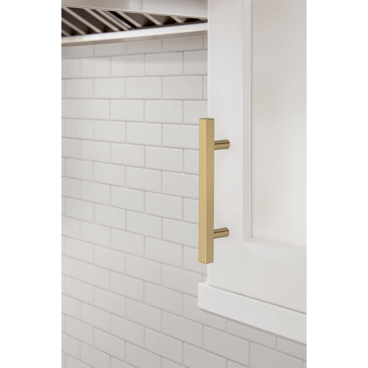 Champagne Bronze Brushed Modern Bar Pulls with Mounting Hardware