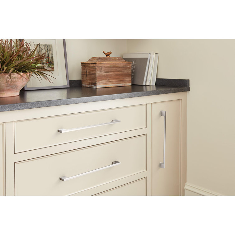 Polished Chrome Modern Cabinet Bar Pulls, 10 Pack