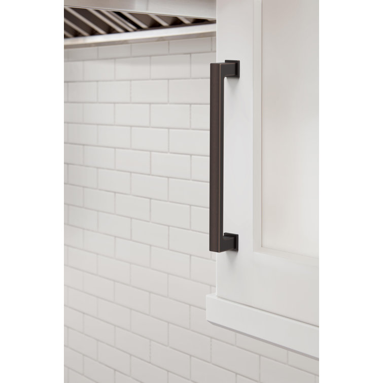 Oil-Rubbed Bronze Modern Bar Cabinet Pulls, 10-Pack