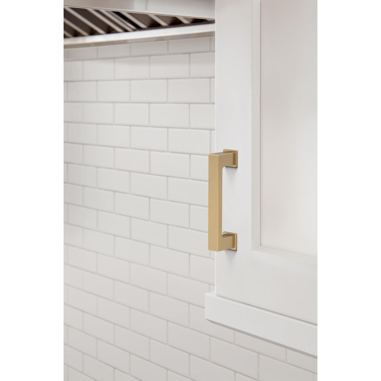 Champagne Bronze 3-inch Modern Bar Cabinet Pulls with Mounting Hardware