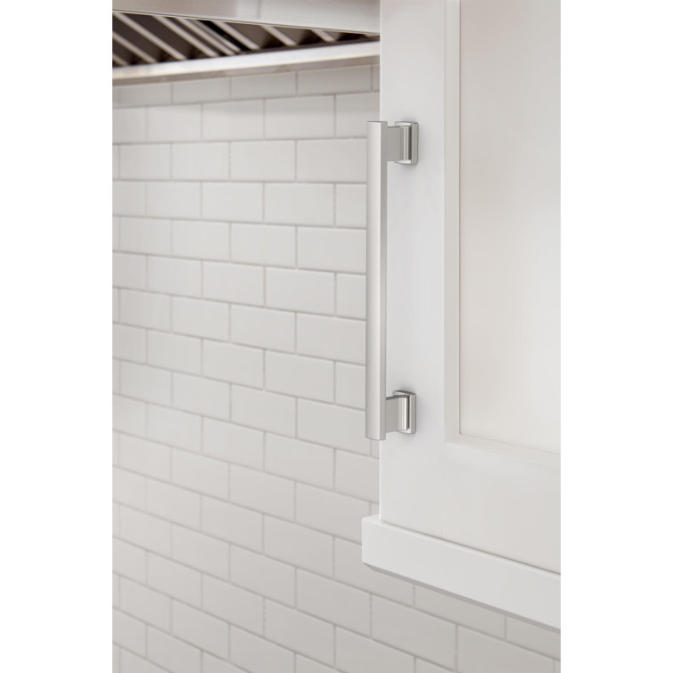 Polished Chrome Modern Cabinet Pull with Mounting Hardware