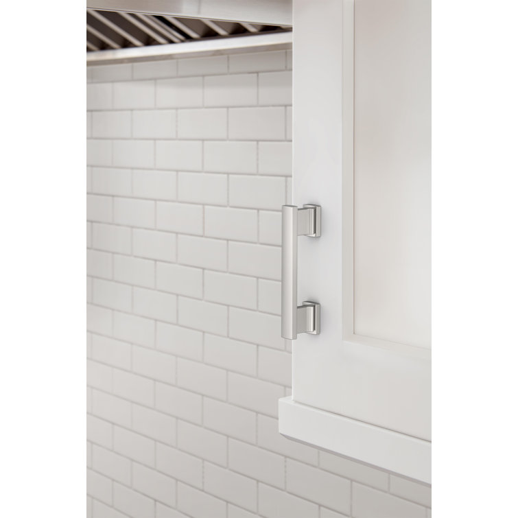 Polished Chrome Modern Cabinet Pulls with Mounting Hardware, 10-Pack