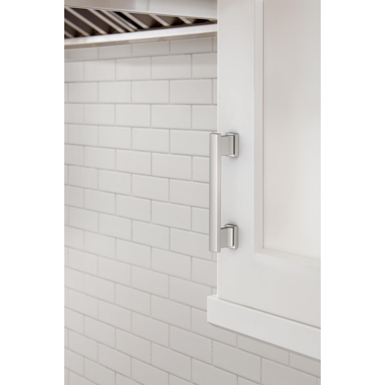 Triomphe Polished Chrome Modern Cabinet Pulls, 10 Pack