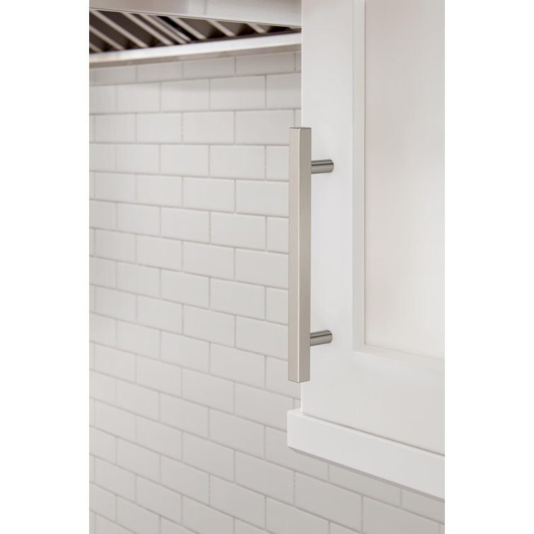 7.38 inch Brushed Nickel Modern Bar Pull with Mounting Hardware