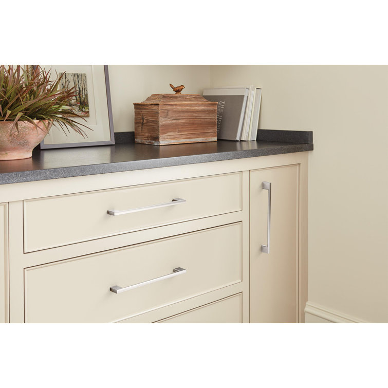 Polished Chrome Modern Cabinet Pulls with Mounting Hardware, 10 Pack