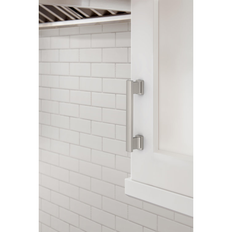 Satin Nickel 3-3/4" Center-to-Center Cabinet Pulls, 10 Pack
