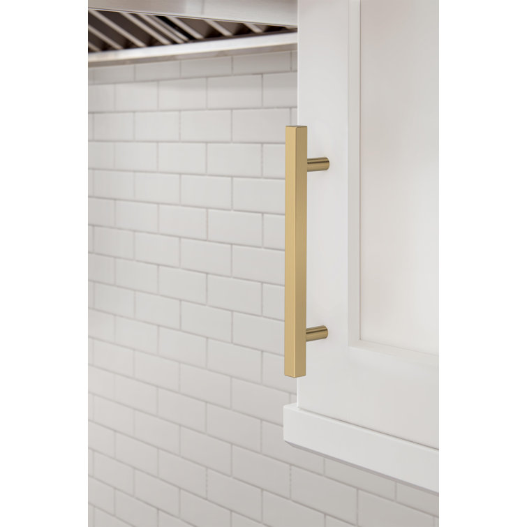 Champagne Bronze Modern Bar Cabinet Pulls, 10 Pack