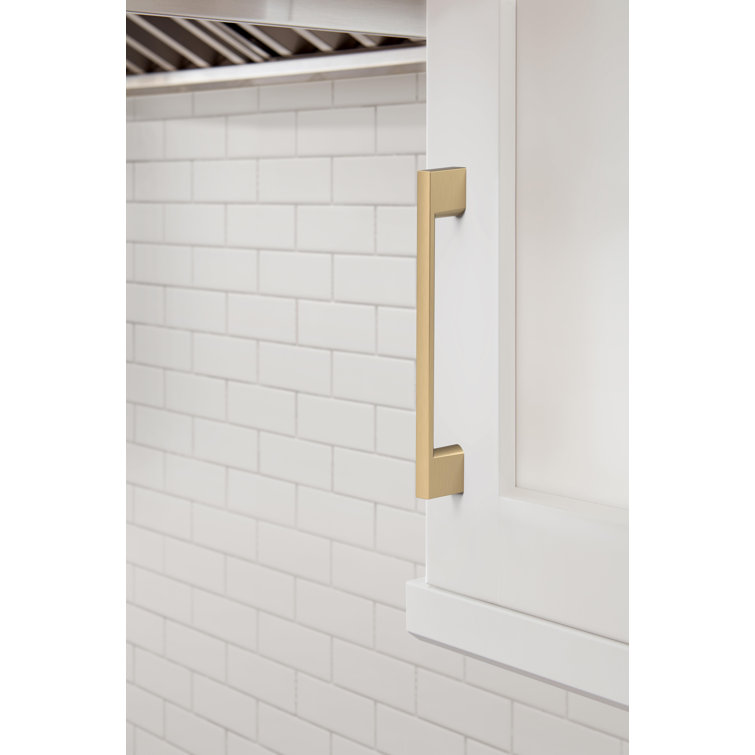 Champagne Bronze Modern Cabinet Pulls with Mounting Hardware, 10 Pack