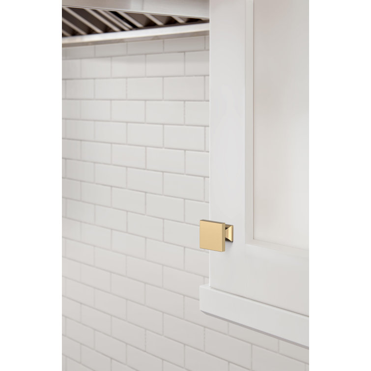 Champagne Bronze Brushed Square Cabinet Knob with Mounting Hardware