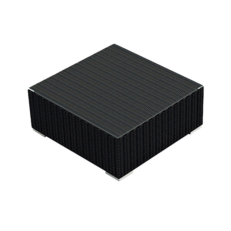 Urbana Square Coffee Bean Wicker Outdoor Coffee Table