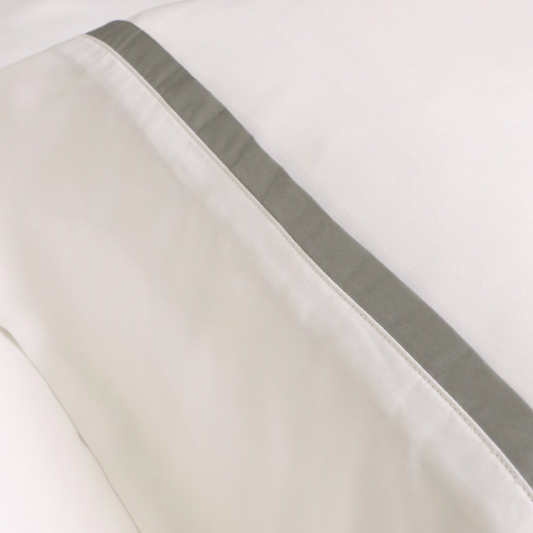 California King White and Ocean Cotton Bamboo Sheet Set
