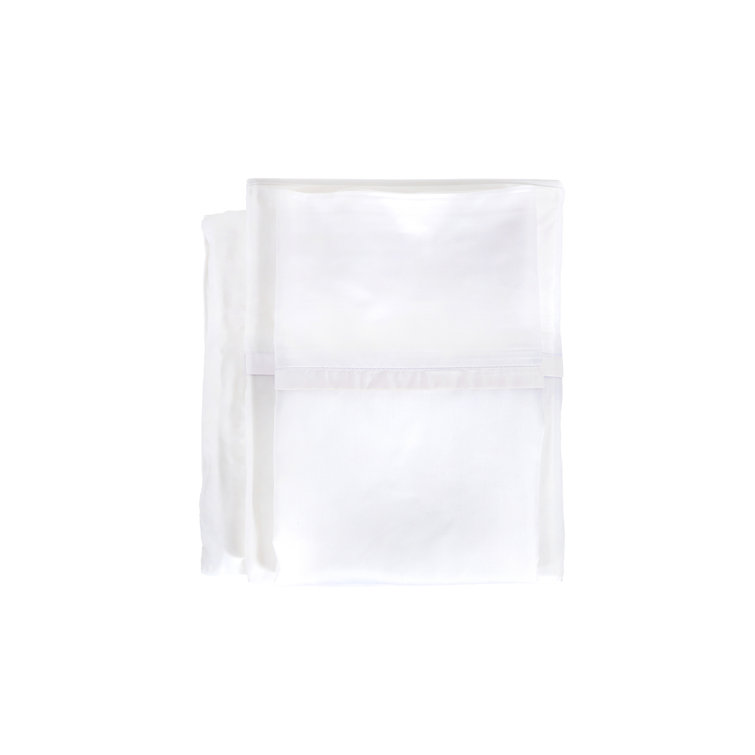 California King White and Ocean Cotton Bamboo Sheet Set