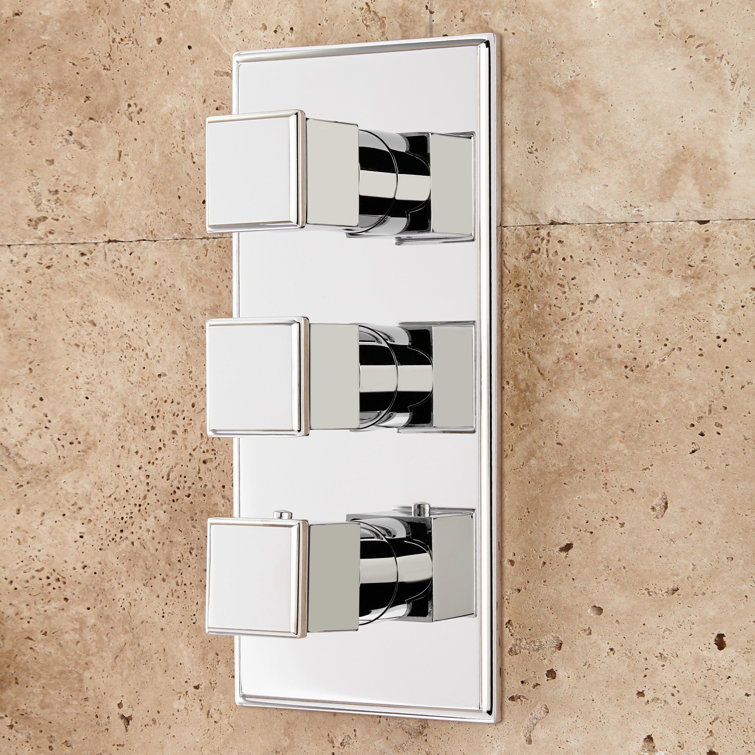 Chrome Multi-Head Rain Shower System with Handheld