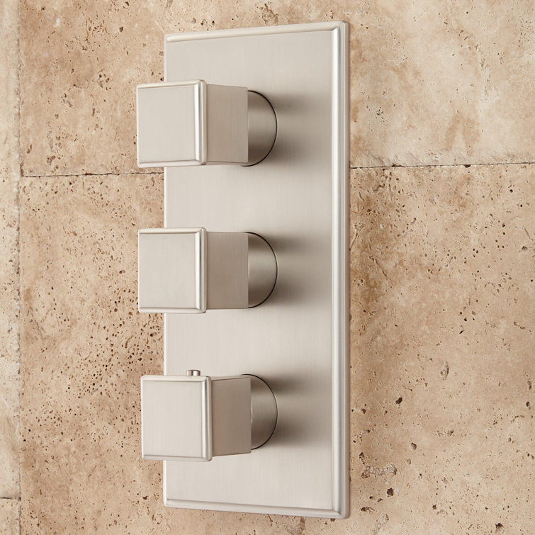 Brushed Nickel Multi-Head Rain Shower System with Handheld