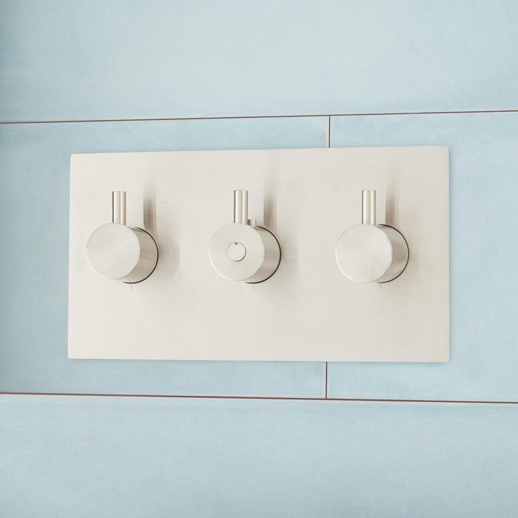 Brushed Nickel Adjustable Rainfall Shower System with Handheld
